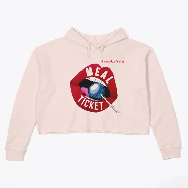 Meal Tickets Crop Hoodie